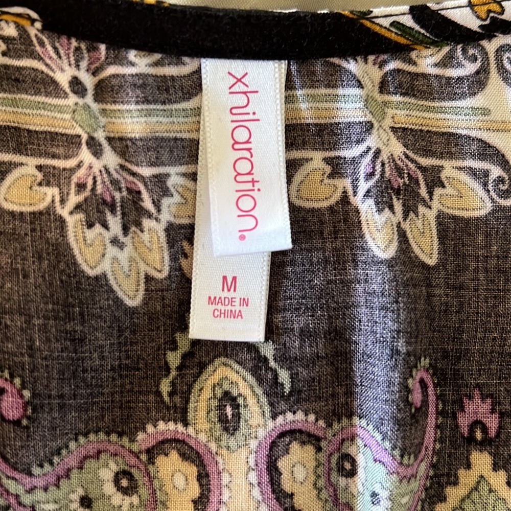 Paisley Printed Sun Dress w/ Cinch Waist - Picture 4 of 6